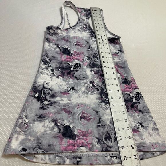 Lululemon Grey Purple Cool Racerback Tank Top Size Small Medium See Measurements - Picture 5 of 5